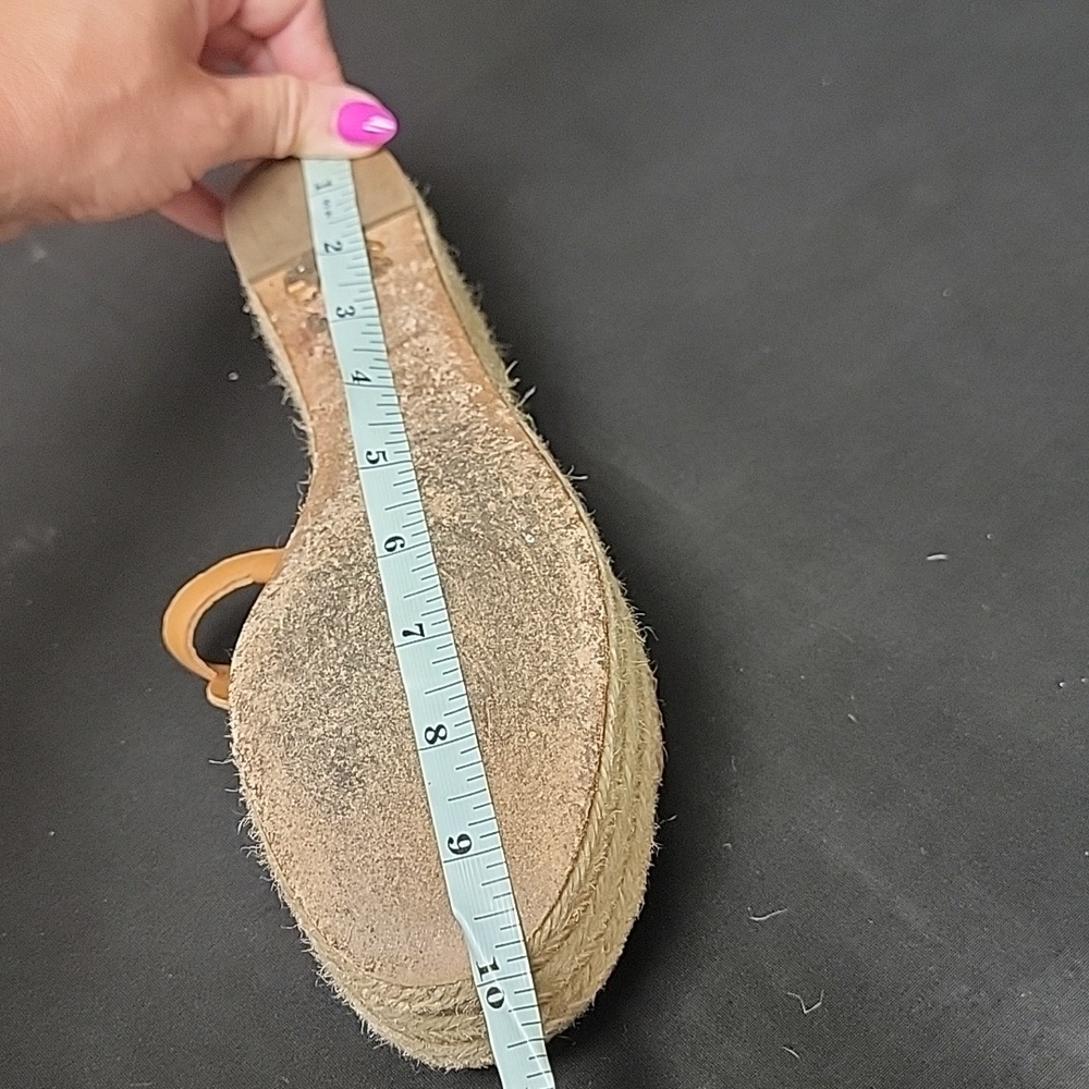 HERMES Nappa Ithea Espadrille Wedge Sandals - W9 - Picture 10 of 12